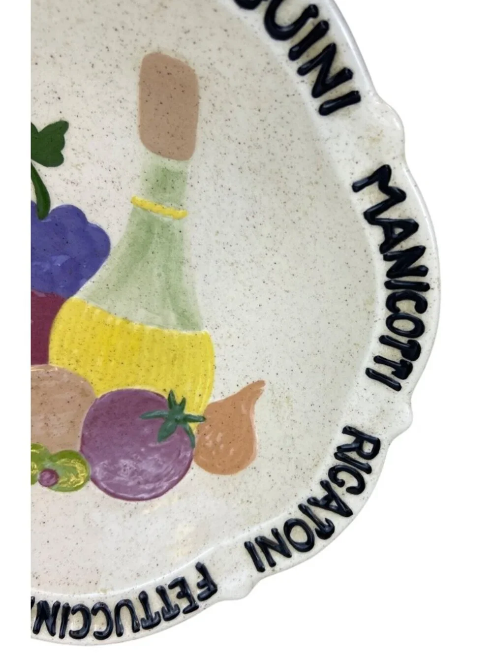 Vtg Italian Pasta Serving Platter 13.5